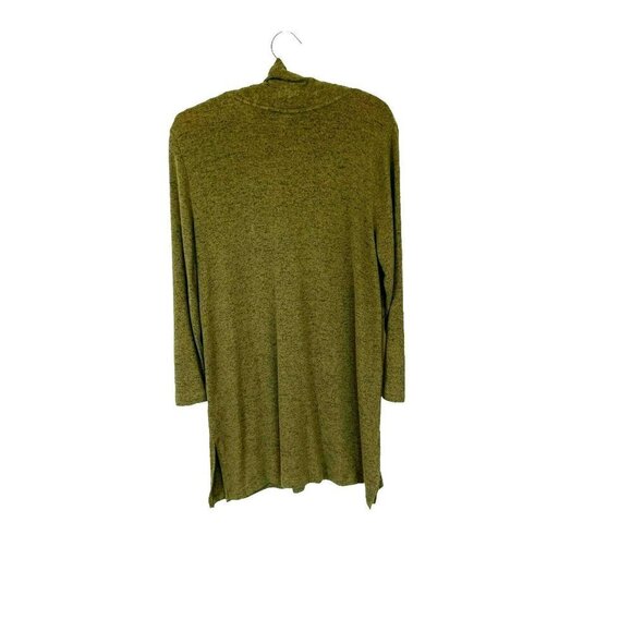 Old Navy Turtleneck Sweater Plush Tunic Extra Long Side Slits Women's Size Large - Picture 2 of 14